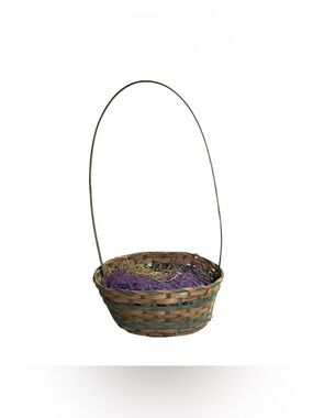 Vintage Purple and Yellow Easter Basket